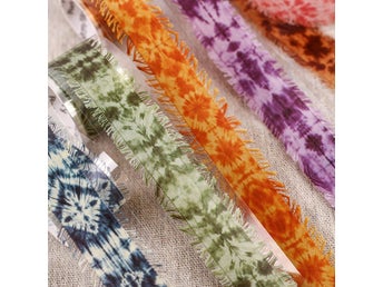 6 Rullar Tie-Dye Tema PET-tejp DIY Journal Dekorativ Tejp