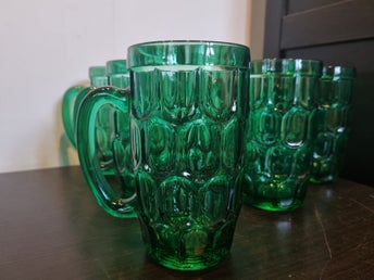 6 st Gröna Ölsejdlar / Ölglas.
