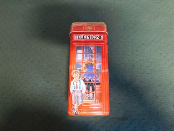 Sparbössa Engelsk Telefonkiosk Sparbössa av Plåt