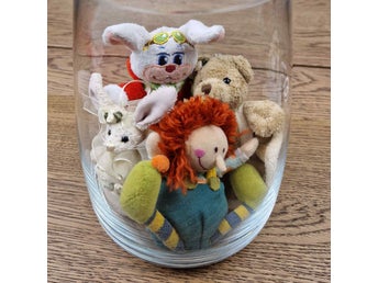 Mini Plush Toy Lot of 4 - Bearington Bunny - Bukowski Clip Bear - Liseberg Rabbi