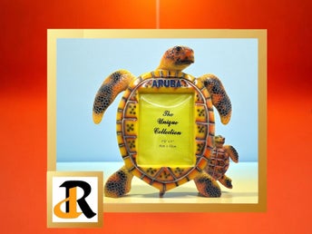 Fotoram med havssköldpaddsmotiv från Aruba The Unique Collection, sköldpaddor