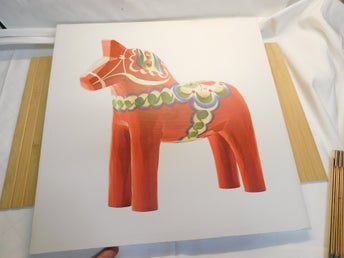 Morahäst Dalahäst Canvastryck Kilramad 50 x 50 cm