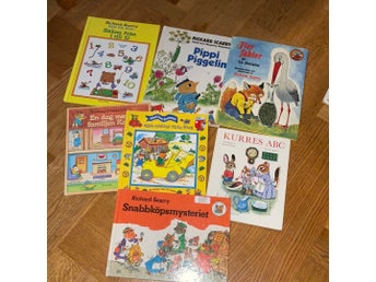 7 böcker, bokpaket Richard Scarry: Räkna från 1 till 10 mfl