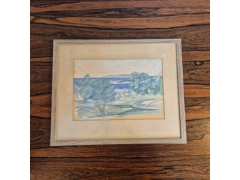 1 akvarell av kustlandskap, Rolf Andersson, 1963, 40*32 cm
