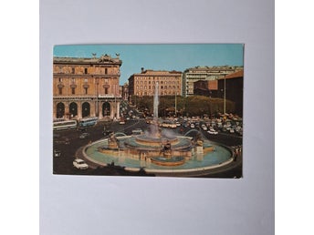 Vykort Italien: Piazza della Repubblica Fontana dell'Esedra, Rom.