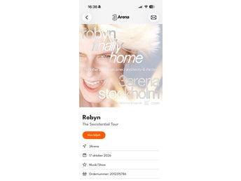Robyn - The Sexistential Tour - 17 oktober 2026 - 2 biljetter