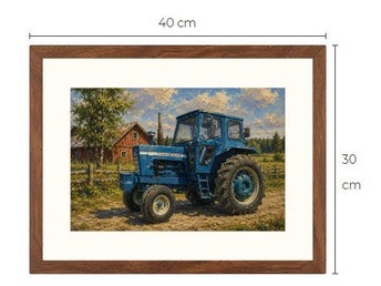 Ford 8000 traktor Art print tavla Limited Edition #reapåtradera
