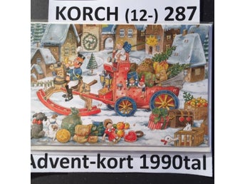 Adventskalender KORSCH 287V Gunghästpostiljon. 1990-2006. Vykort=12x17c