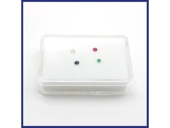 Lösa blandade stenar, 4 stycken, 0,28ctv, briljantslipning, 2,3-2,85mm