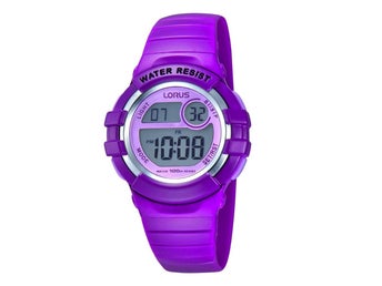 Lorus Armbandsur Klocka Lila Sport Xmm R2385HX9 Barn Flicka Digital Ny
