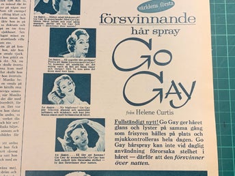 Retro-annons ”Go Gay – nytt hårspray” från 1960