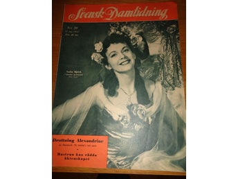 Svensk Damtidning nr20 1952 Anita Björk omslaget,novell av Lars Widding
