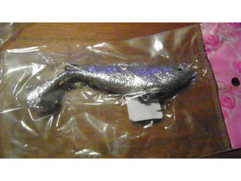 jiggfisk nr 065 vit silver glittrig