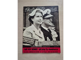 VeckoRevyn Nr 22 1954 med Drottning Elizabeth II och Prins Philip