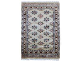 Pakistan 2-ply matta – Äkta klassisk handknuten matta 78 × 118 cm