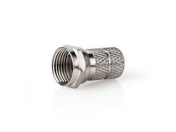 F-kontakt för 7 mm antennkabel/koaxialkabel - Rak Hane (ny i förpackning)