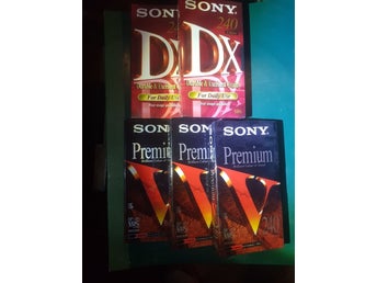 VHS-kassetter - 5-pack - Nya/Inplastade