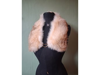 Vintage rävpäls krage 1940tal smokingkrage klassisk diva burlesk design cape