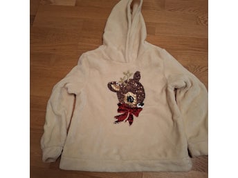 H&M beige hoodie, storlek 134/140
