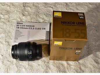 AF-S NIKKOR 18-55mm 3,5-5,6G VR i mycket gott skick