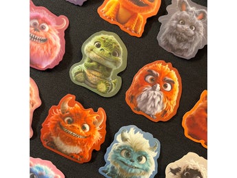 20st klistermärken söta monster