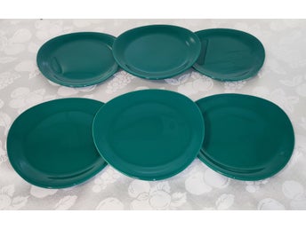 Assiette Bo Fajans 50-tal, 60-tal 6st