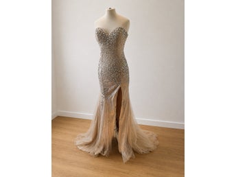 Terani Couture beige balklänning, storlek 2