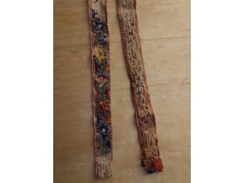 skärp ANTIKT textil paljetter/pärlor längd 120 cm