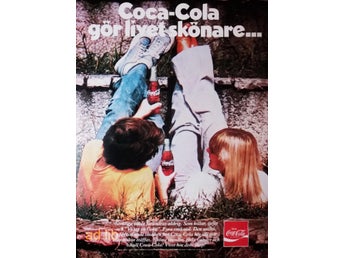 COCA-COLA - GÖR LIVET SKÖNARE, REKLAM TIDNINGSANNONS 1979