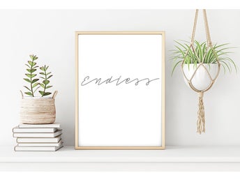 ENDLESS text poster 50x70cm