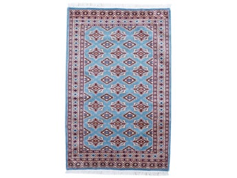 Pakistan 2-ply matta – Äkta klassisk handknuten matta 78 × 123 cm