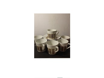 Retro 50 Tal Kaffekoppar med Fat Kaj Franck Arabia 