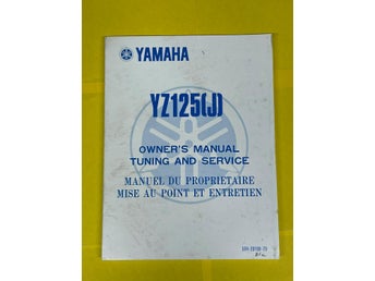 Yamaha yz125 yz 125 Owner´s service manual original 1982
