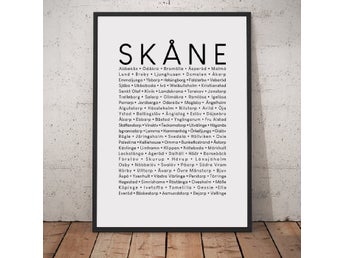 Poster, Skåne text, A4