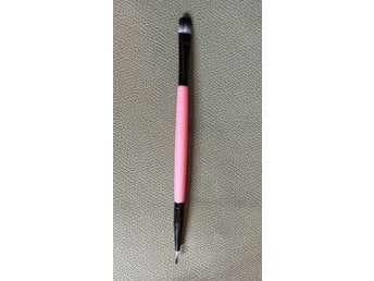 NY dubbel sminkborste platt ögonskugga smal läppstift eyeliner syntet pensel