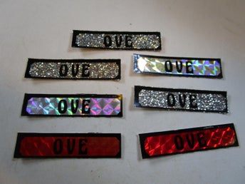 7 ST NAMN STICKERS - SPECTRUM 1970-80 TAL - OVE