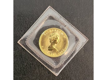 Canadian Maple guldmynt 1986. 1/10 oz. 3.11gram 99.99% rent guld.