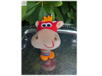 Playgro skallra kossa skallra färggrann i fint skick