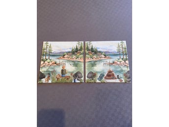 Servett fiskare till decoupage