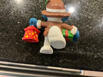 Schleich Smurf med julklapp och lykta - Vintage figur