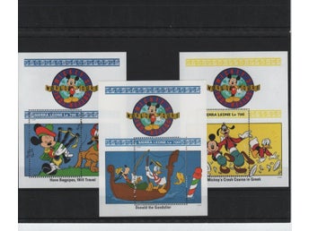 Sierra Leone 1992 Disney Gängets jorden-runt-resa 3v i 3 block