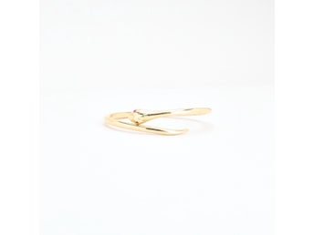 Orm öppen armring i 14K guld, 6.1 cm, 10.85 g