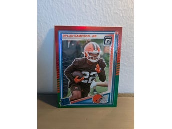 2025 Donruss Dylan Sampson RC Red Green Optic Preview #389 Browns