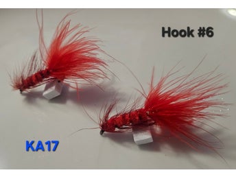 (KA17) 2-pack Wolly Bugger Flugor krok #6 - Till Regnbåge, Öring m.m