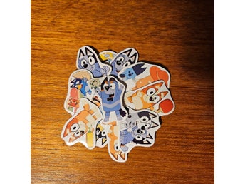 14 st bluey Klistermärken/stickers