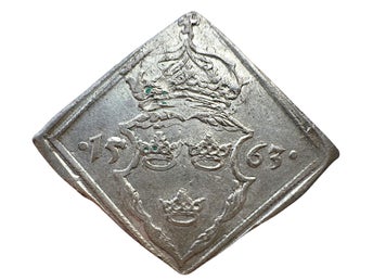 Erik XIV - 16 Öre klipping 1563 - Toppexemplar med underbar lyster