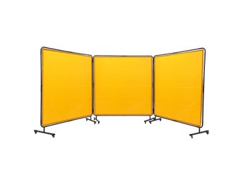 Welding Screen with Frame, 6' x 6' 3 Panel Welding Curtain Screens