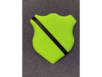 Märkestavla för simmärken/smycken limegrön/Svart satinband
