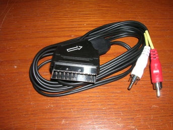 Scart kabel 2m med audio out scart hane- 2xRCA hane