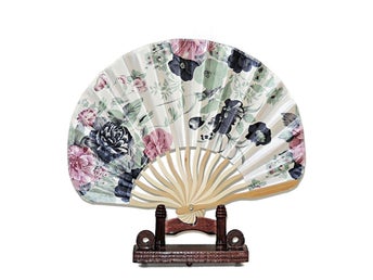 Solfjäder - Snäckformad vågig [Brun] - Vit/rosa